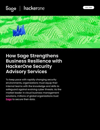 How Sage Strengthens Business Resilience with HackerOne Security Advisory Services